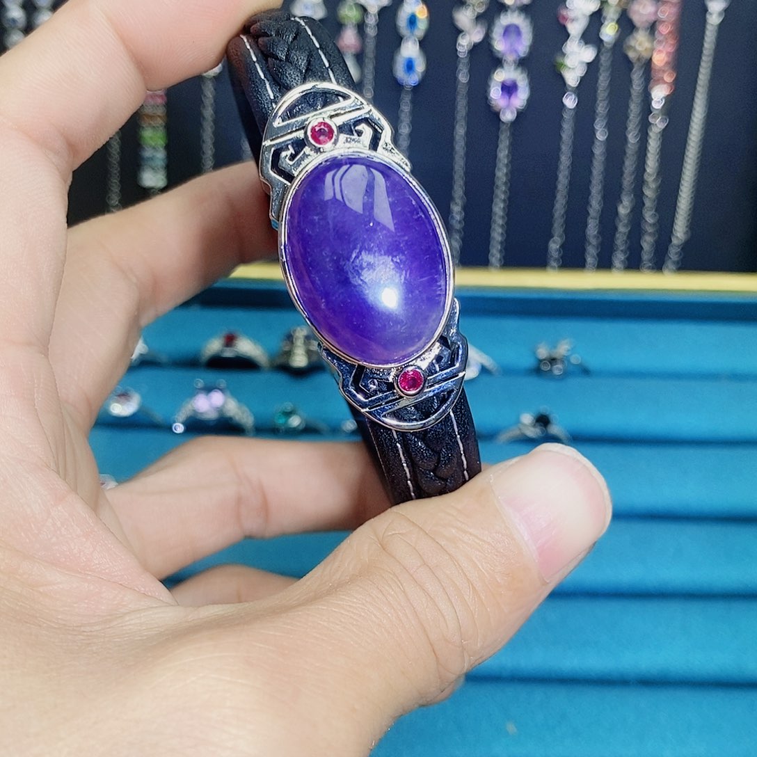 紫晶珠宝半成品银S925镶嵌