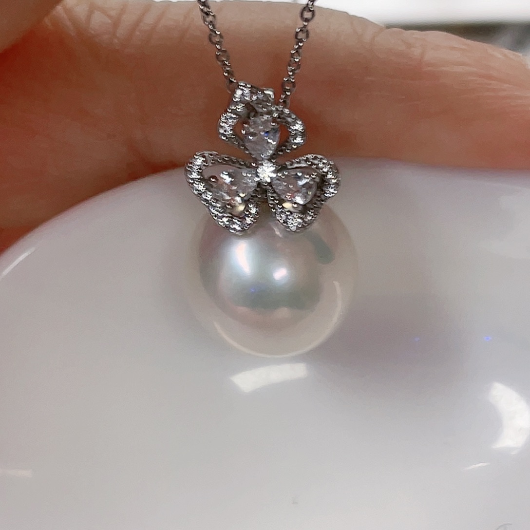 淡水珍珠颈饰银S925镶嵌