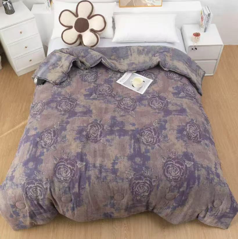 (玫瑰花语）200cm*230cm 高端双层纱柔软亲肤透气可机洗四季被