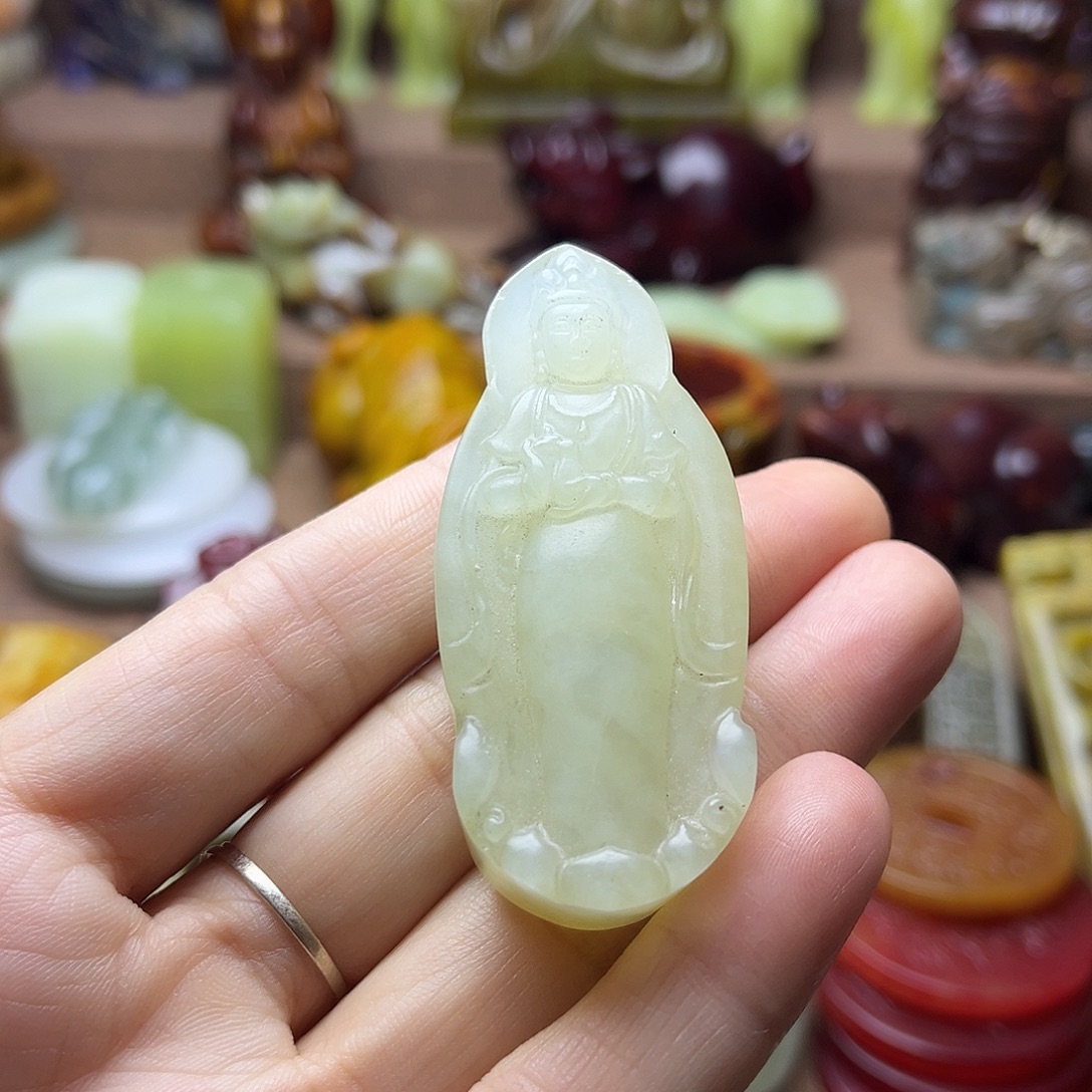 白玉菩提吊坠35。。