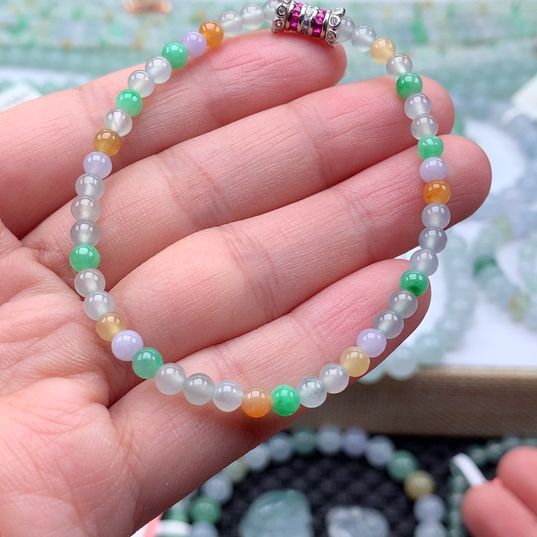 翡翠手链未镶嵌翡翠看4