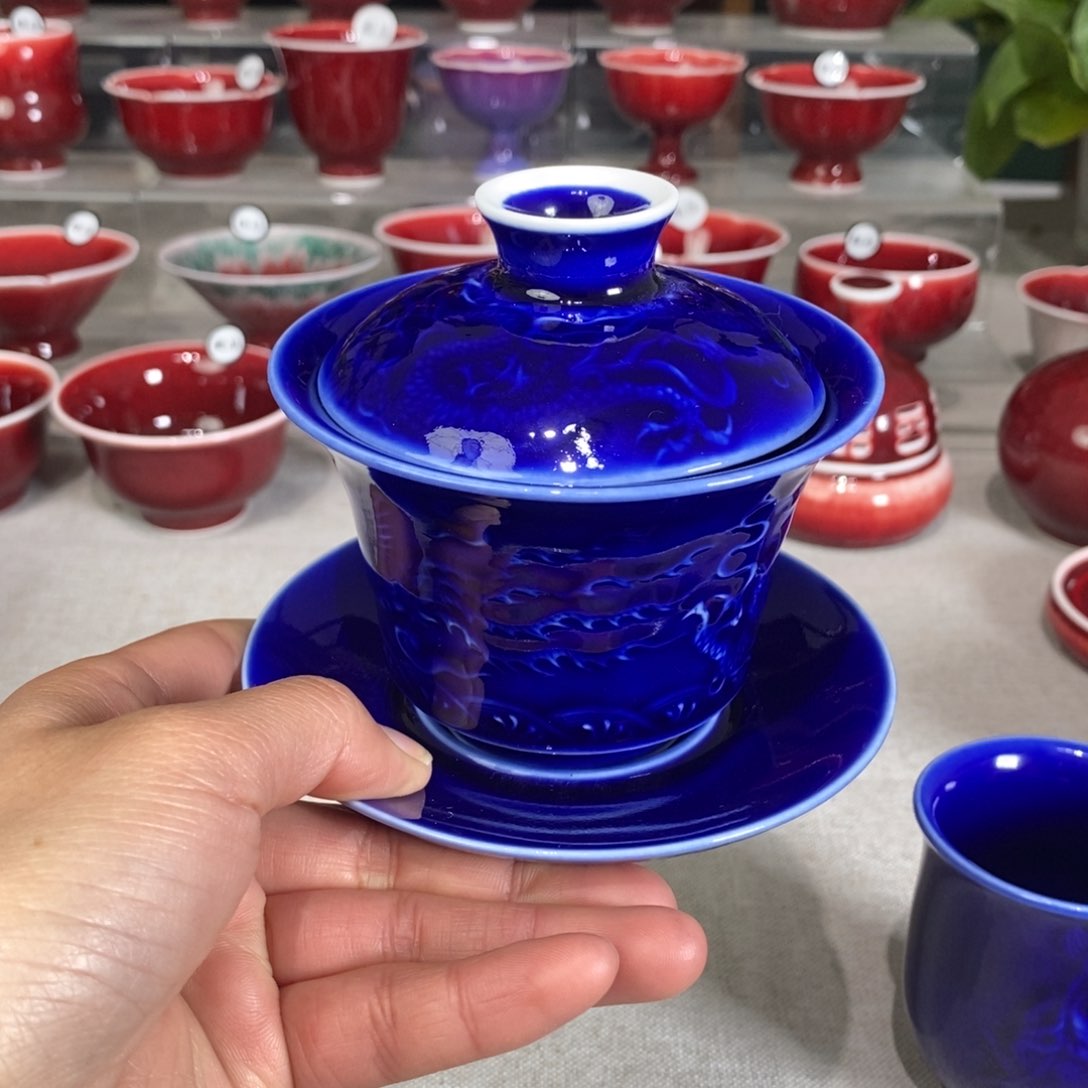 景德镇浅行窑福利盖碗