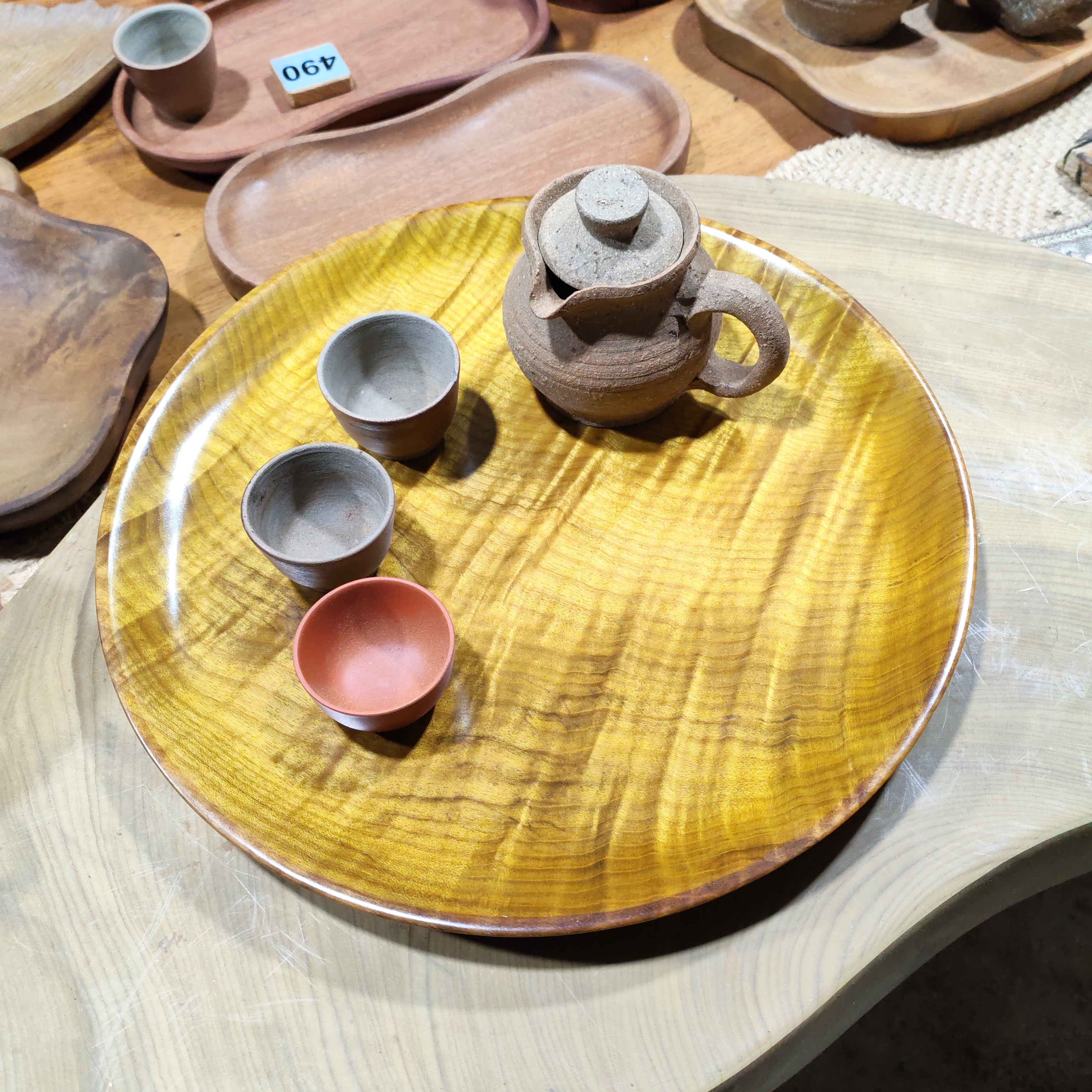 满金丝纹理圆盘老楠木30*2.6