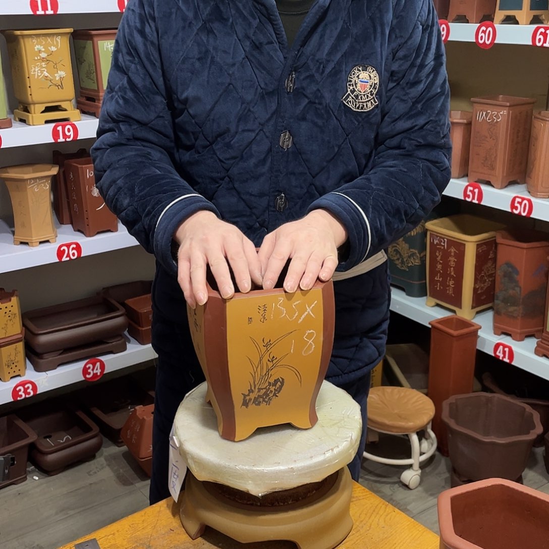 紫砂天心紫砂手工花盆