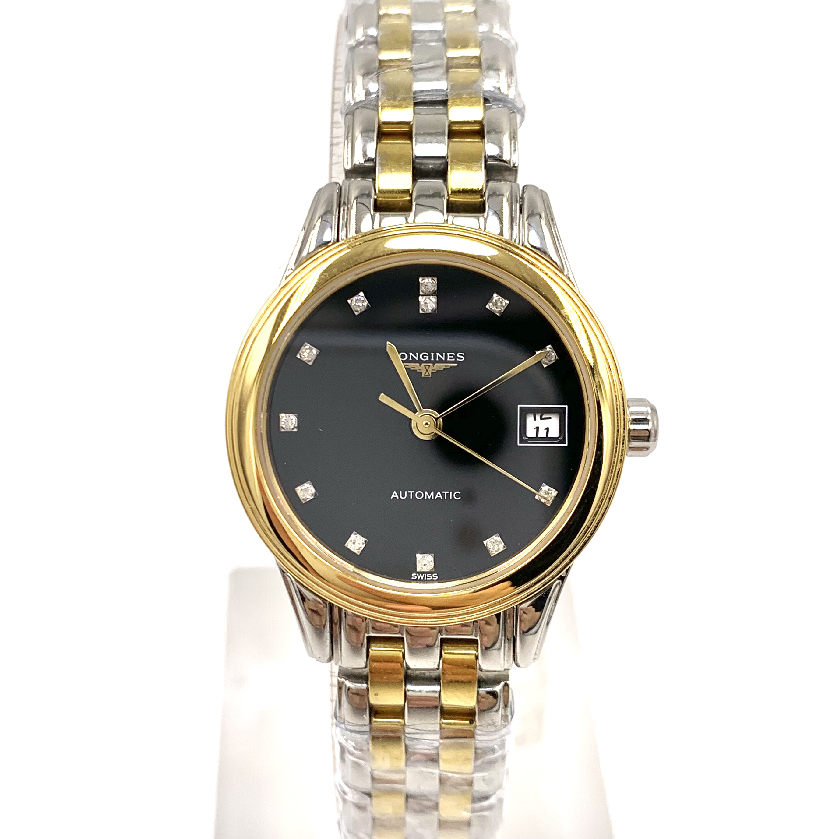 99新 Longines/浪琴 军旗系列/原镶钻/自动机械/表径26mm/女表