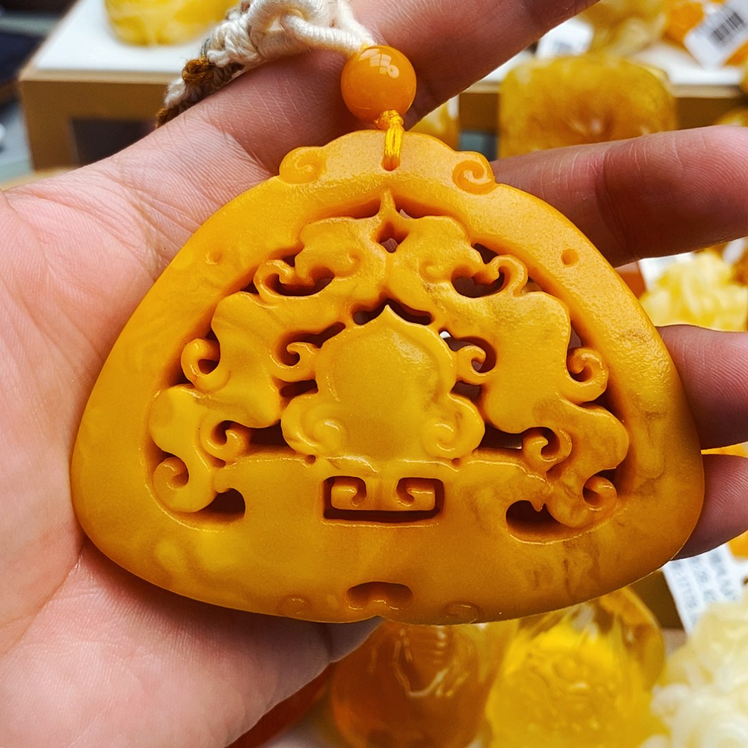 蜜蜡颈饰未镶嵌天然保真假一赔十353