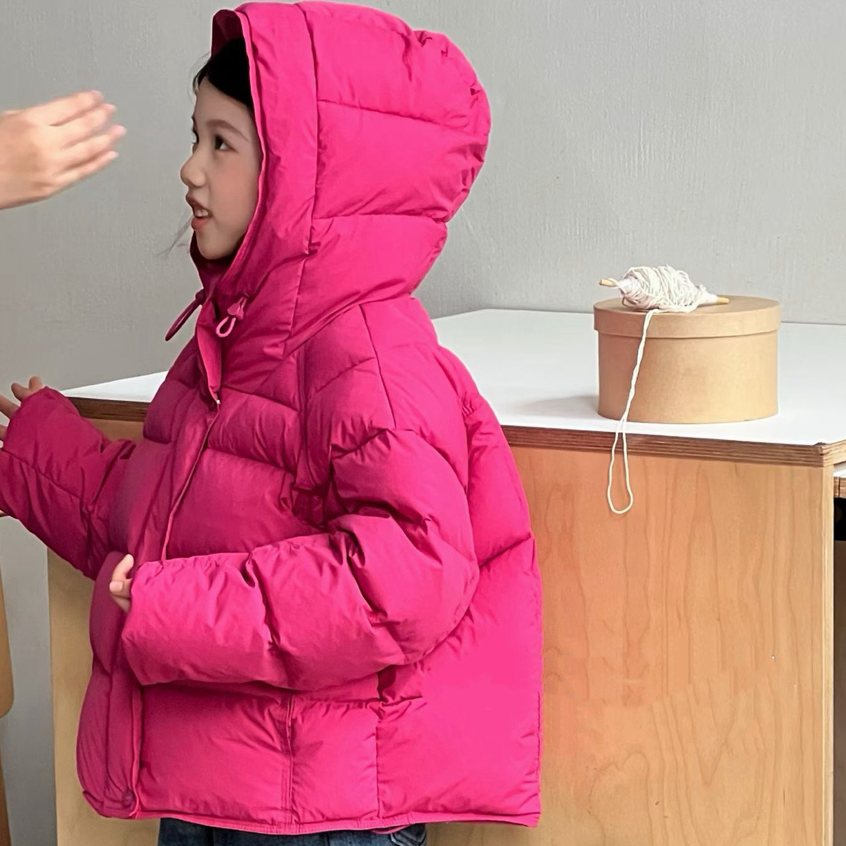 女童装儿童中大童冬季韩版洋气连帽三防羽绒服面包服保暖外套