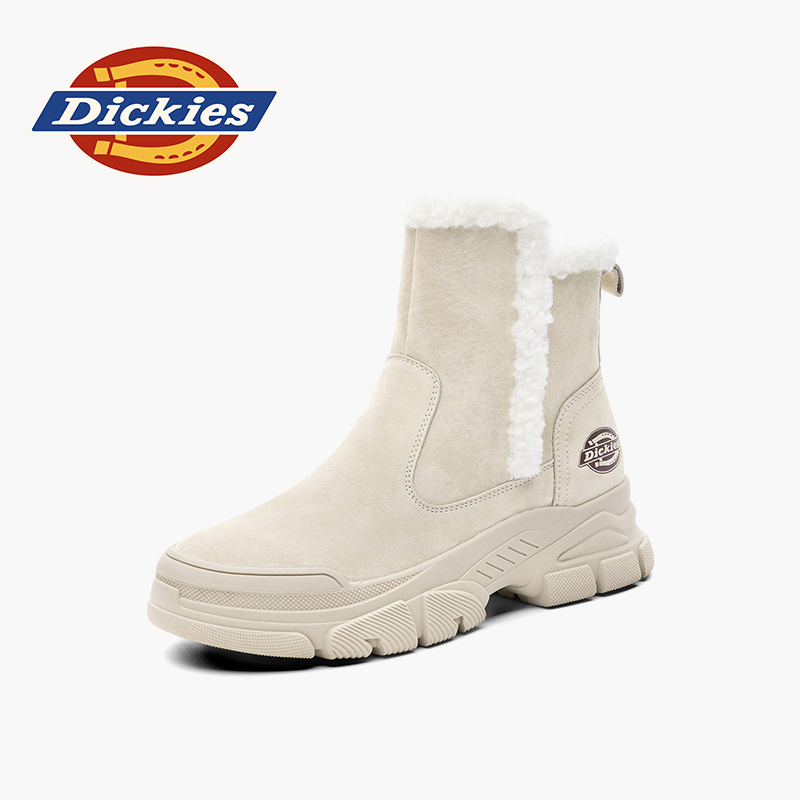 Dickies女鞋加绒保暖雪地靴时尚冬季款雪地靴厚底复古高帮雪地靴