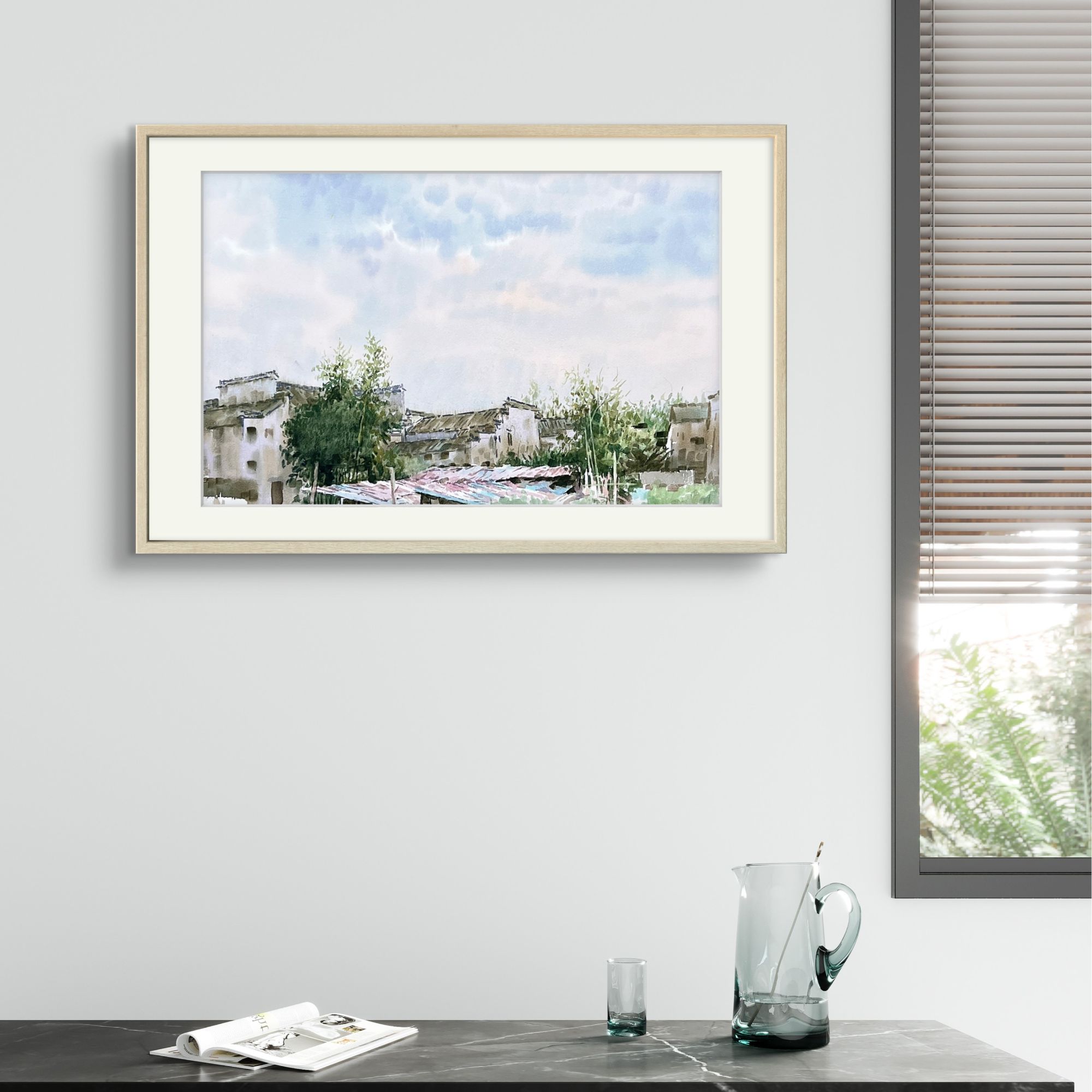 「漓江画社」 杨永葳 卡纸 画芯尺寸58*39cm 手绘原作 水彩画收藏