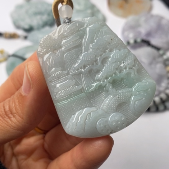 翡翠未镶嵌挂件翡翠