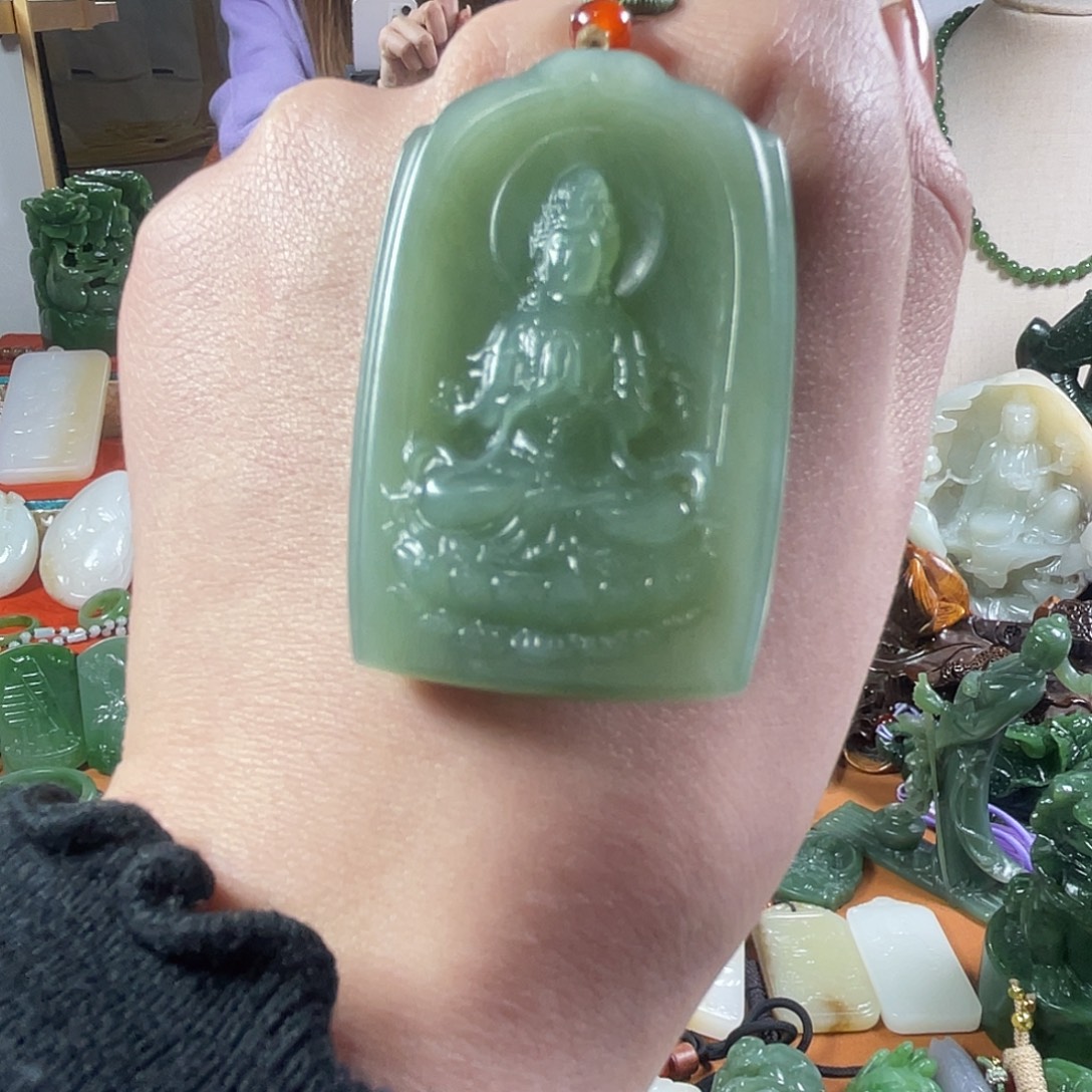 和田玉（碧玉）未镶嵌挂件