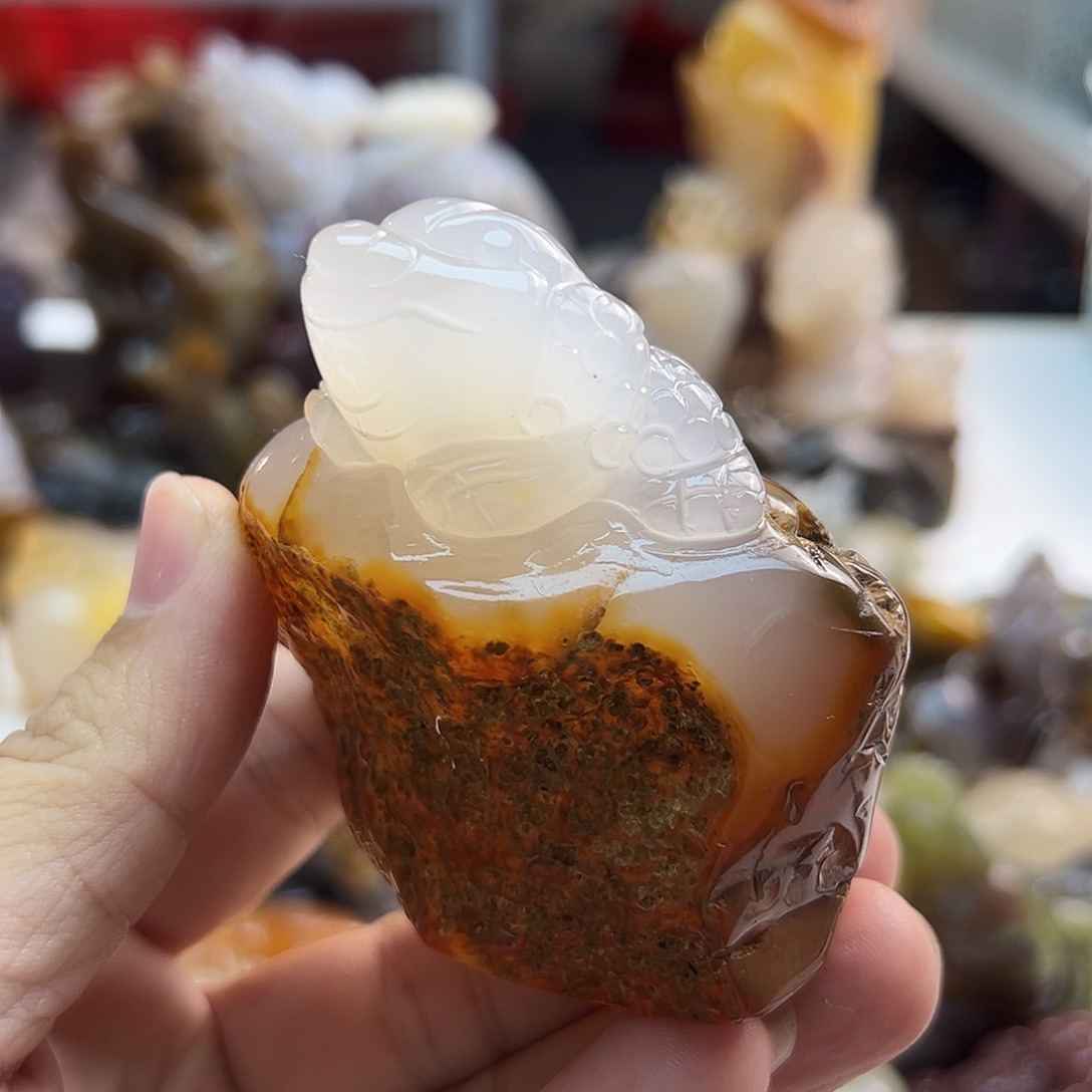 玛瑙/玉髓未镶嵌吊坠(不含链)