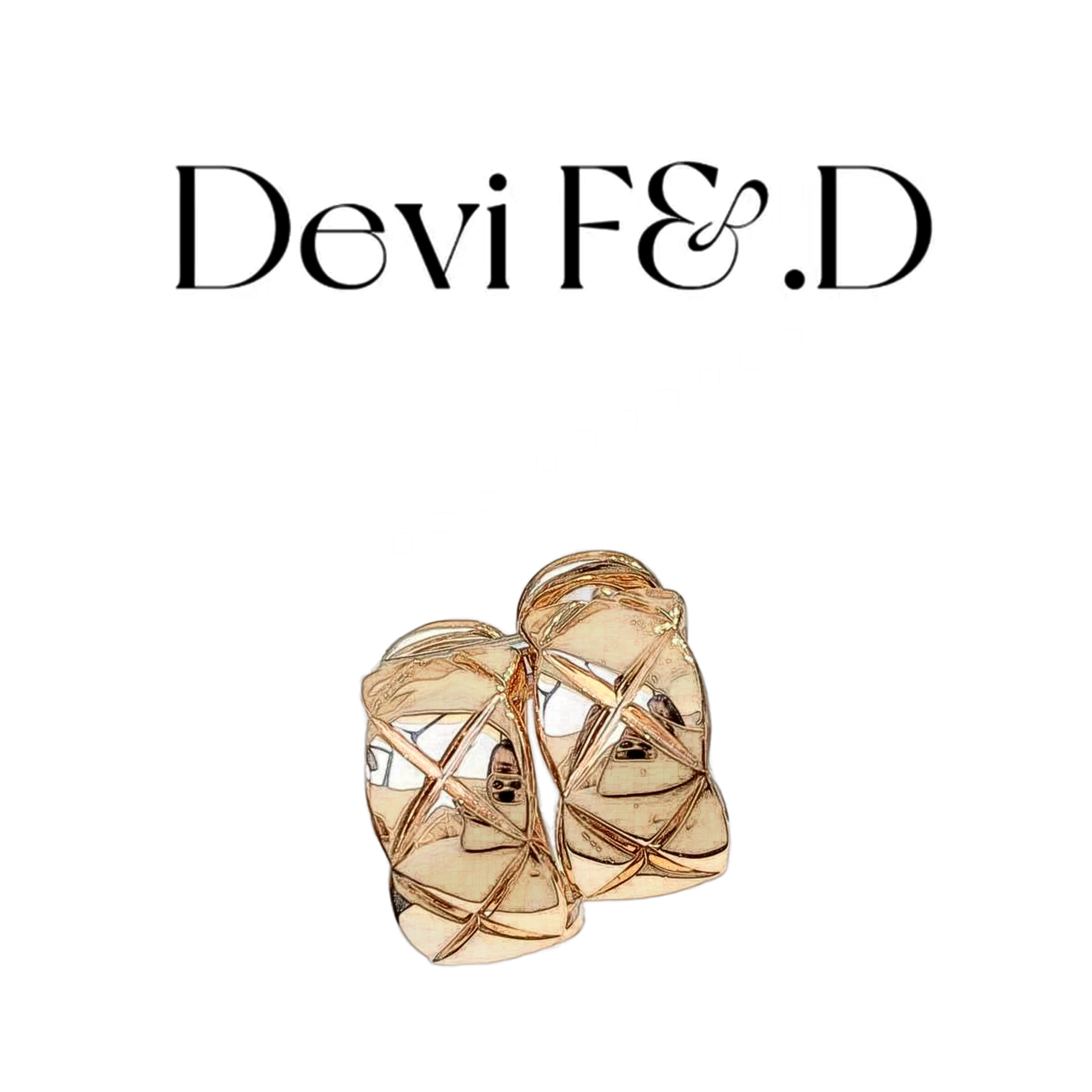 《黛》 高定菱格 耳饰