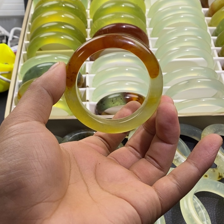 蛇纹石玉合金手镯52.5