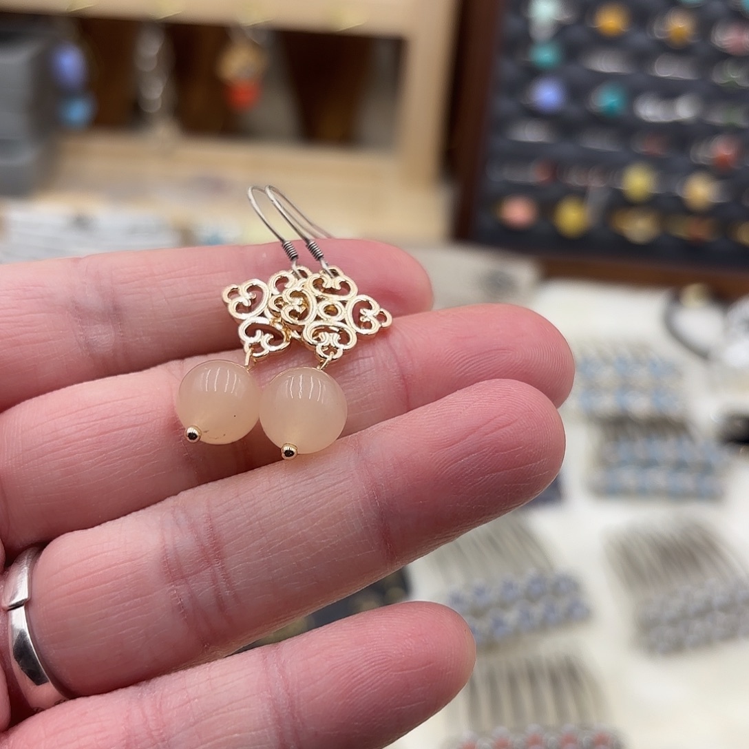 纯银耳钩金属吊坠2