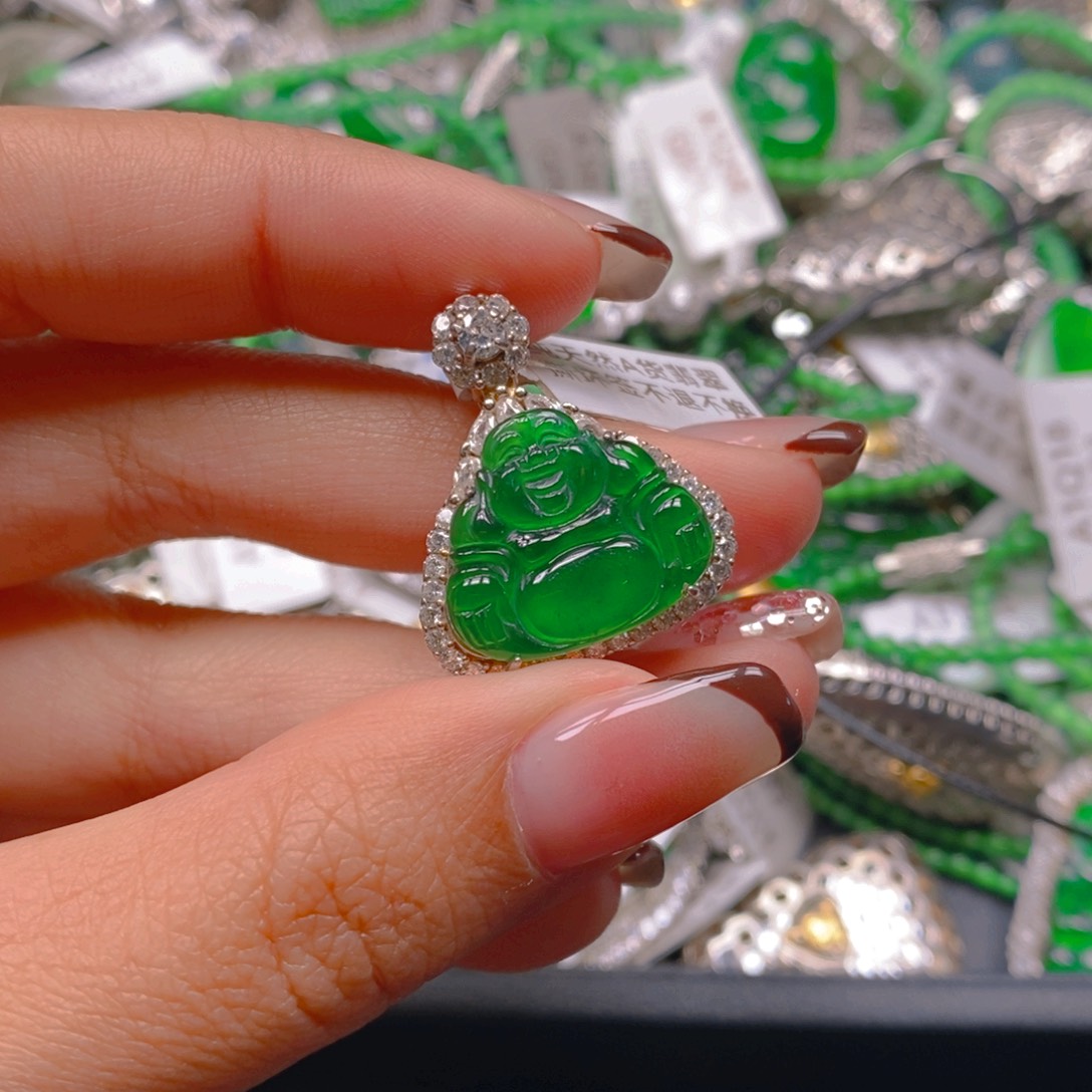 翡翠颈饰银S925镶嵌8888888888888