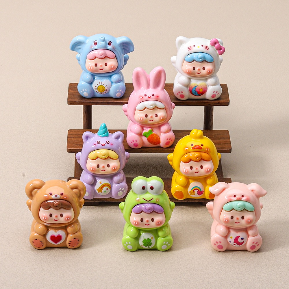 【九宫格】坐姿动物崽崽  卡通摆件