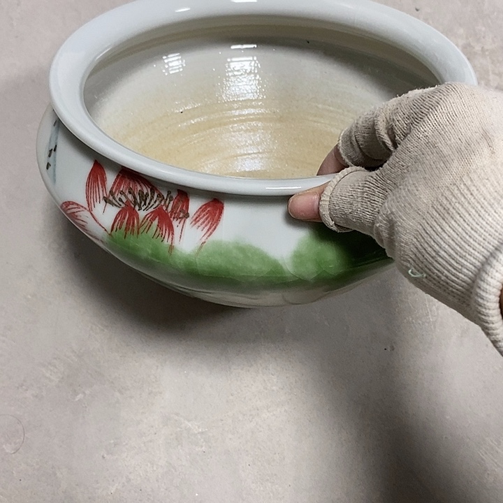 缸13xc景德镇陶瓷花盆微瑕