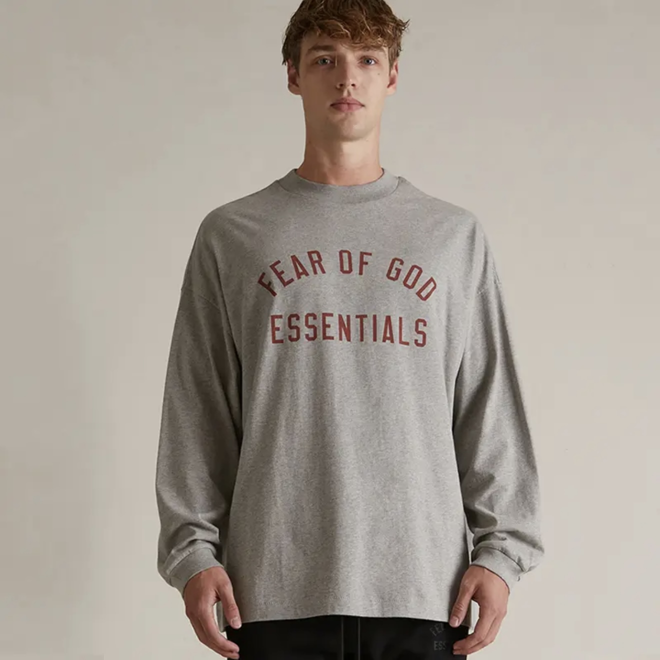 24FW ESSENTIALS 休闲美式高街半弧打底长袖