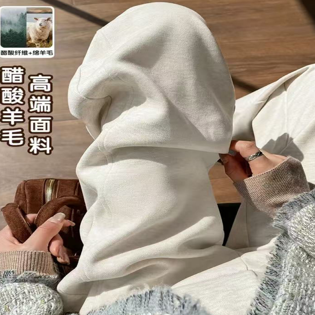 【海南肉丝】5532韩版直筒百搭休闲裤