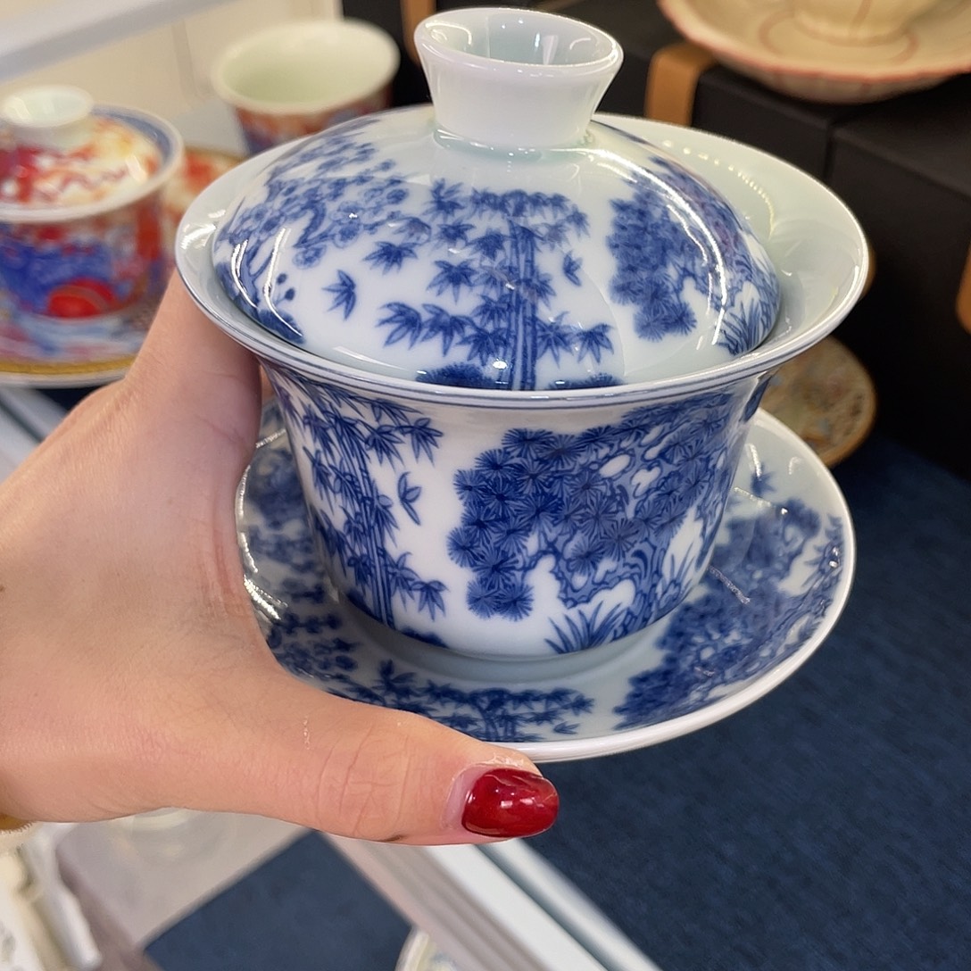 陶景德陶瓷盖碗茶具