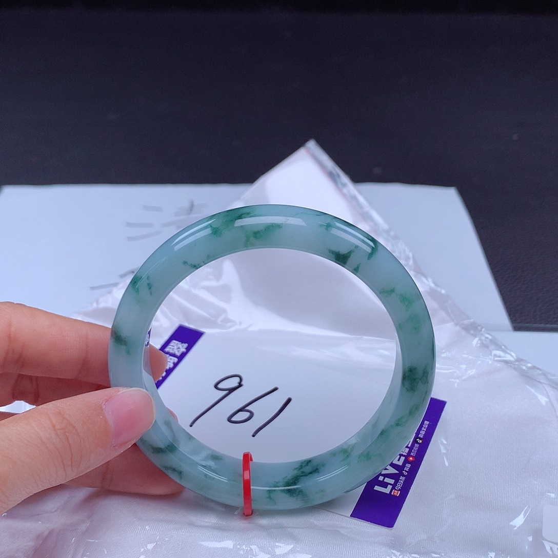 翡翠手镯未镶嵌60.5圈001706