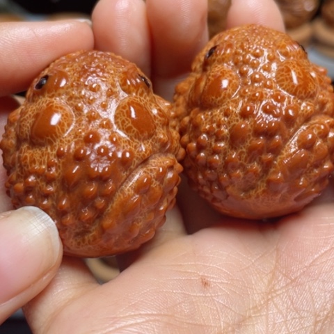 吊坠橄榄核东**炮金蟾手球3.5