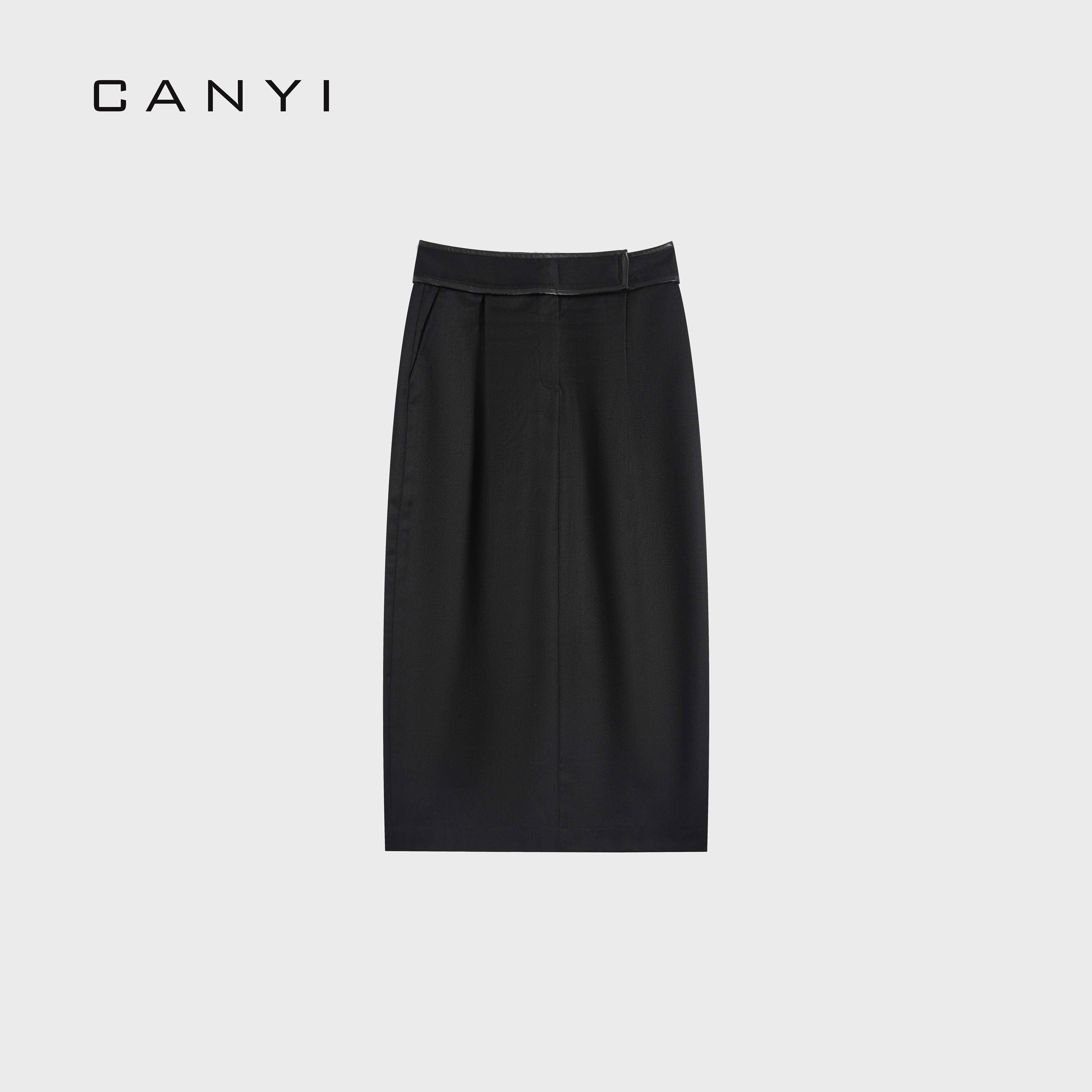 【CY璨衣】YM03 夏季黑色设计感宽松显瘦半身裙