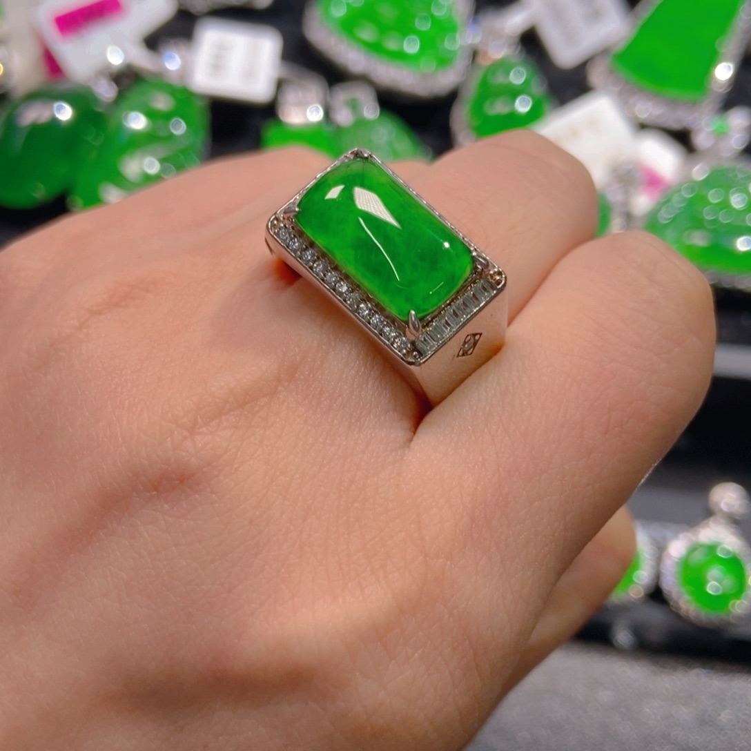 翡翠吊坠(不含链)银S925镶嵌