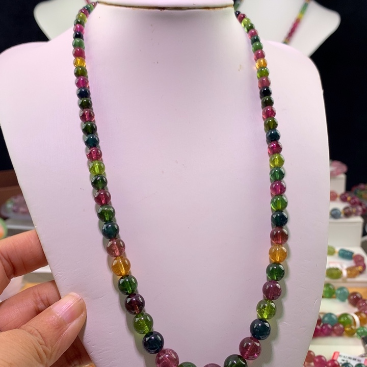 双色碧玺手链未镶嵌