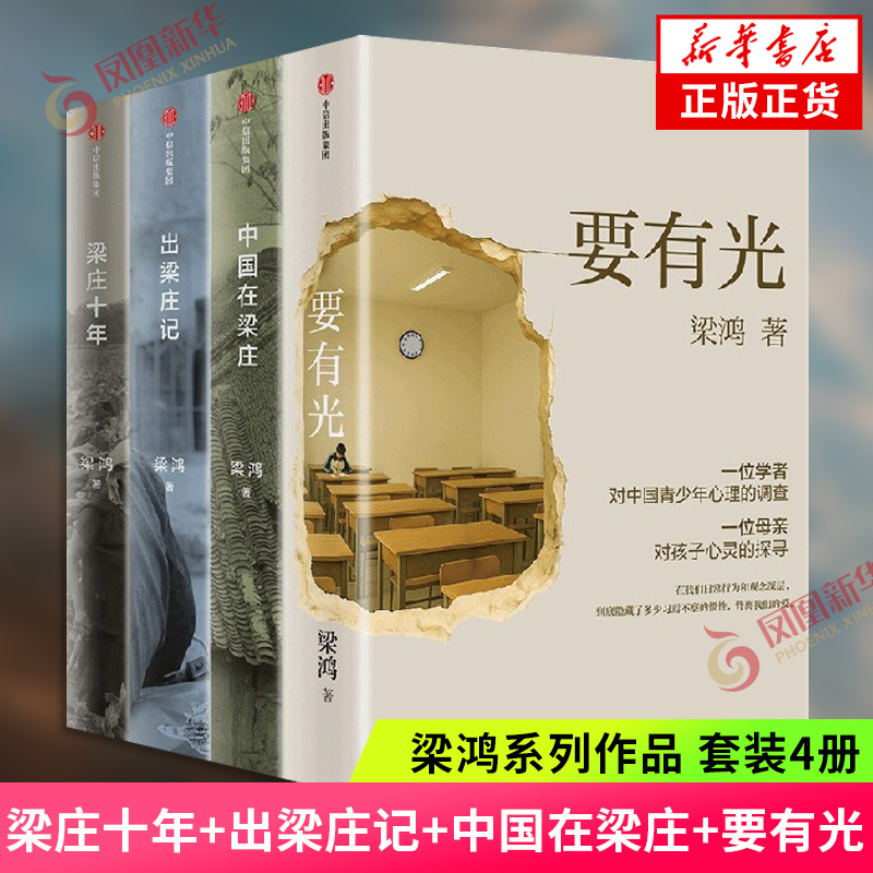 梁鸿系列作品 全4册 梁庄十年+出梁庄记+中国在梁庄+要有光 