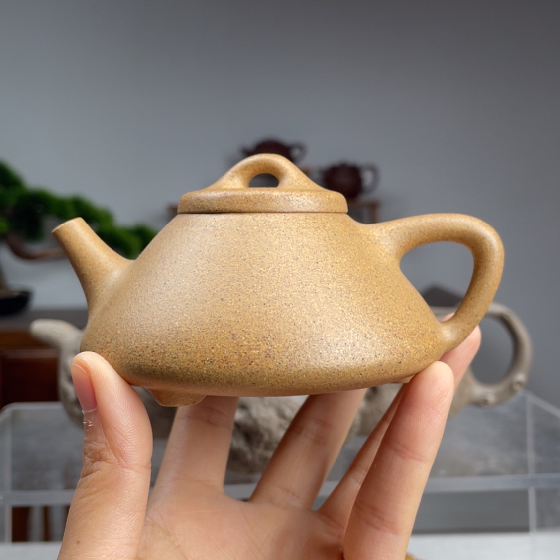 【闪购商品】紫砂茶壶用****2金黄段花块子冶容量160cc