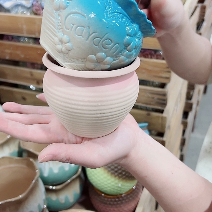 有孔，凑单福利满10元发货陶瓷多肉花盆！