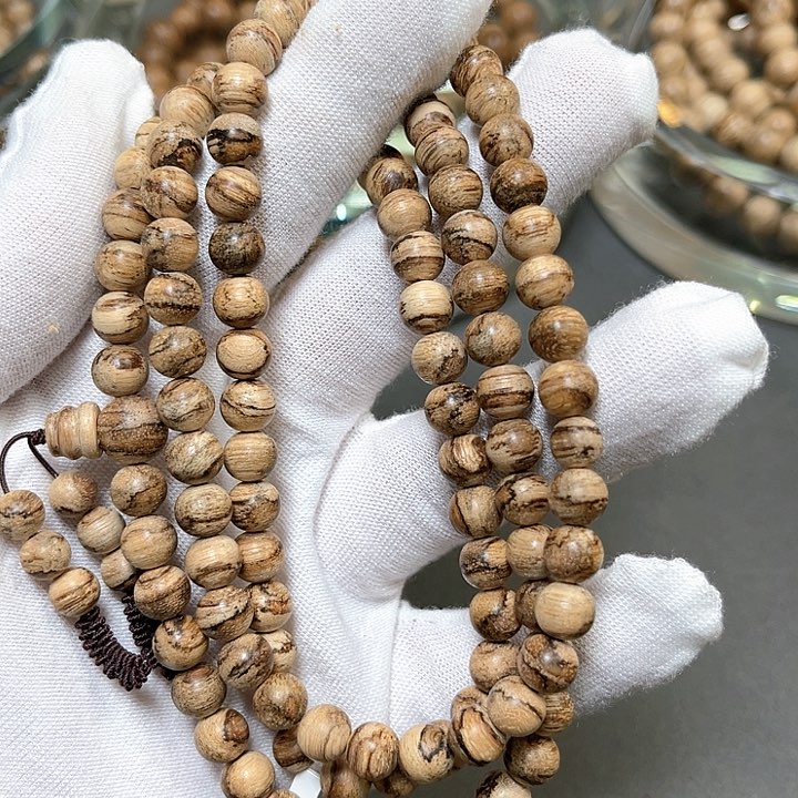 沉香手串芽庄虎斑奇韵6mm多11.8克珍品