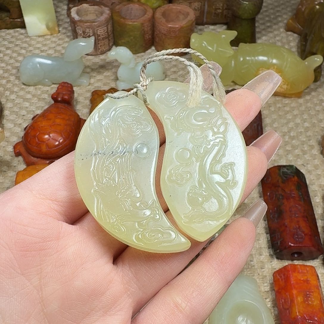 白玉菩提吊坠挂件