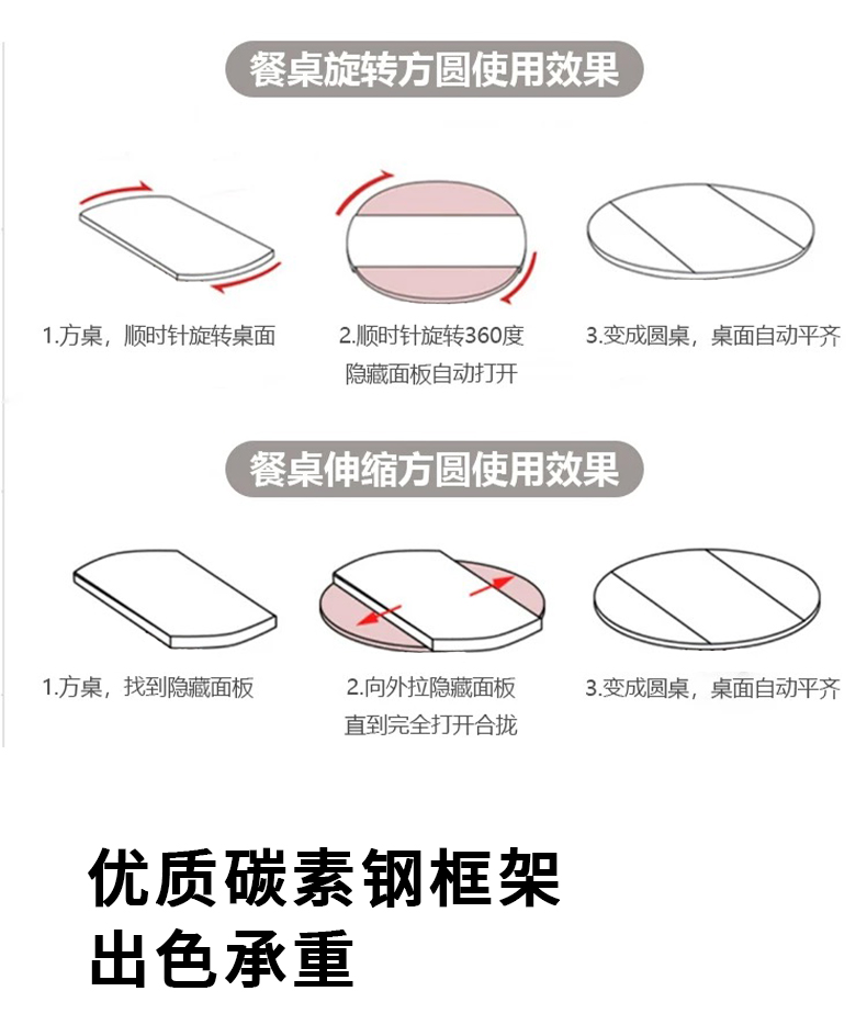 【150元专属专拍】岩板酒店餐桌饭桌套餐（订单产品信息主播备注）