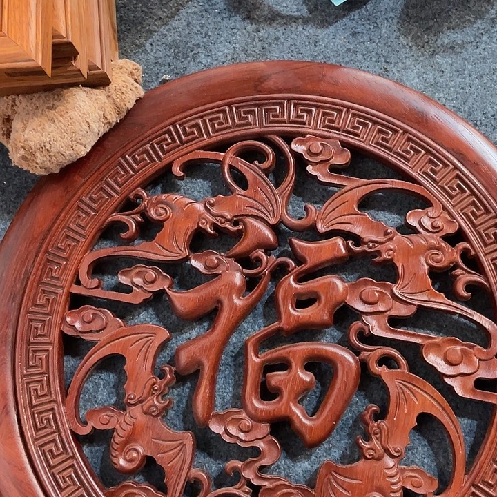 蹈***者非洲紫檀（红花梨）五福圆