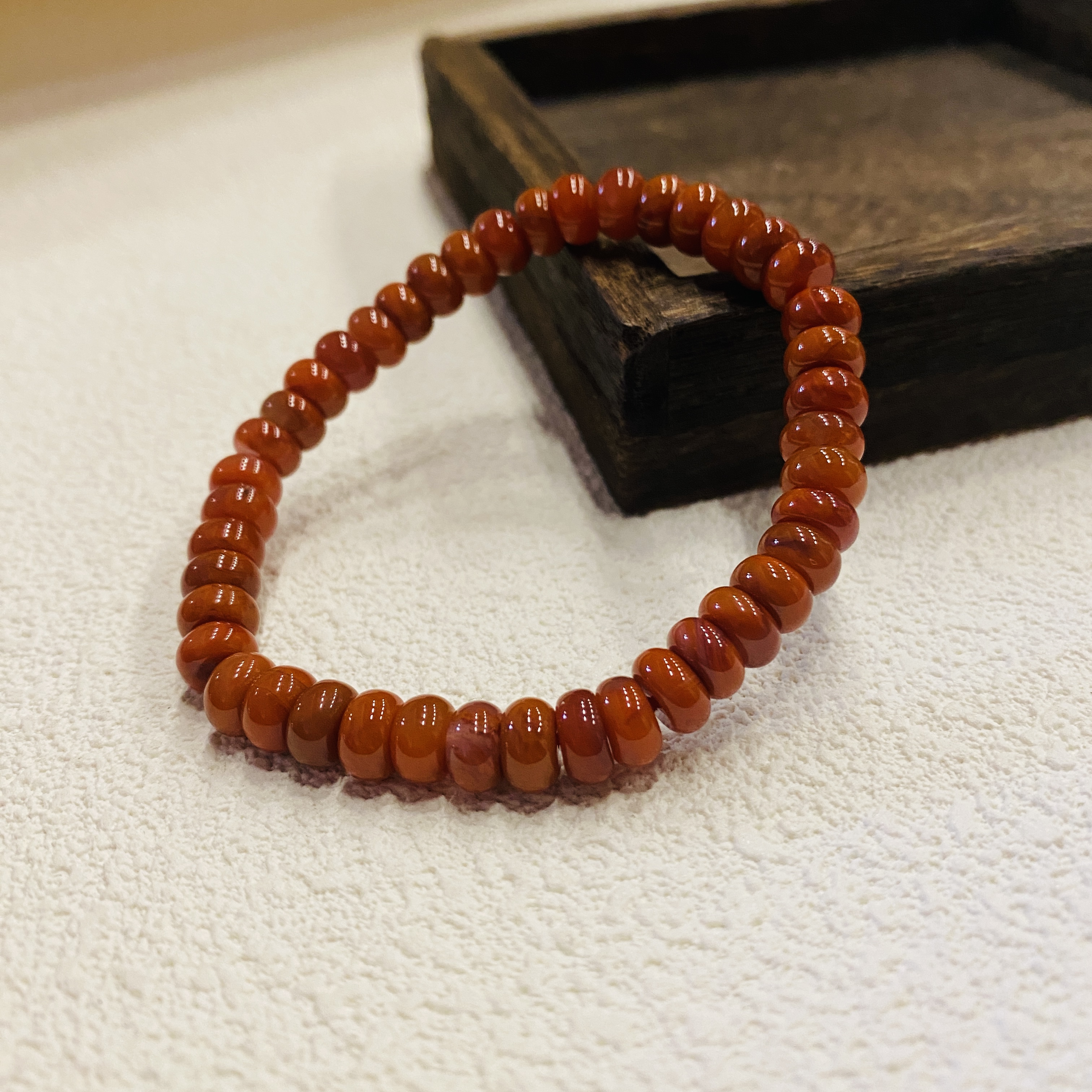 【V姐珠宝】HL19006 南红算盘珠手串 7*4