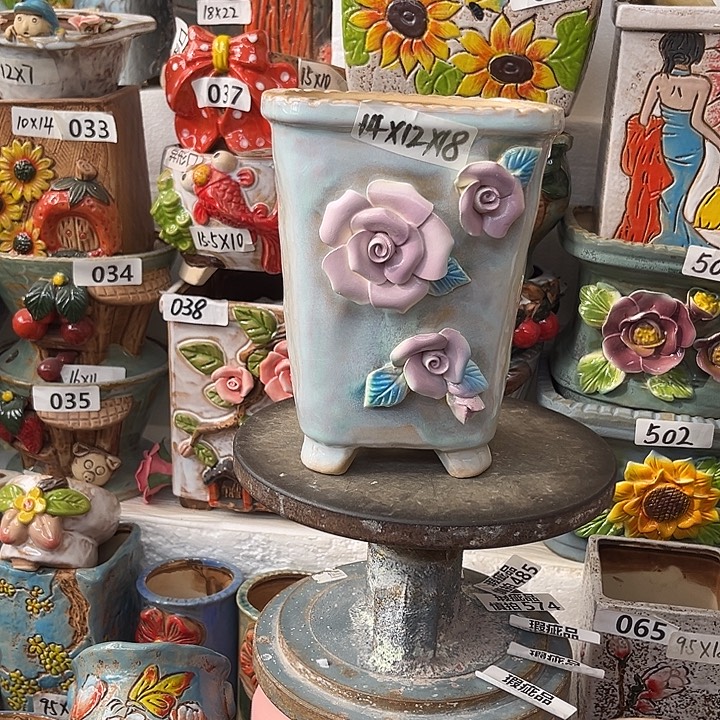 粗陶材质多肉花盆