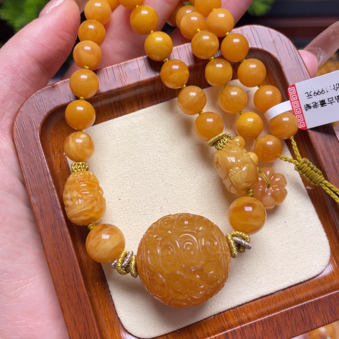 蜜蜡颈饰未镶嵌项链