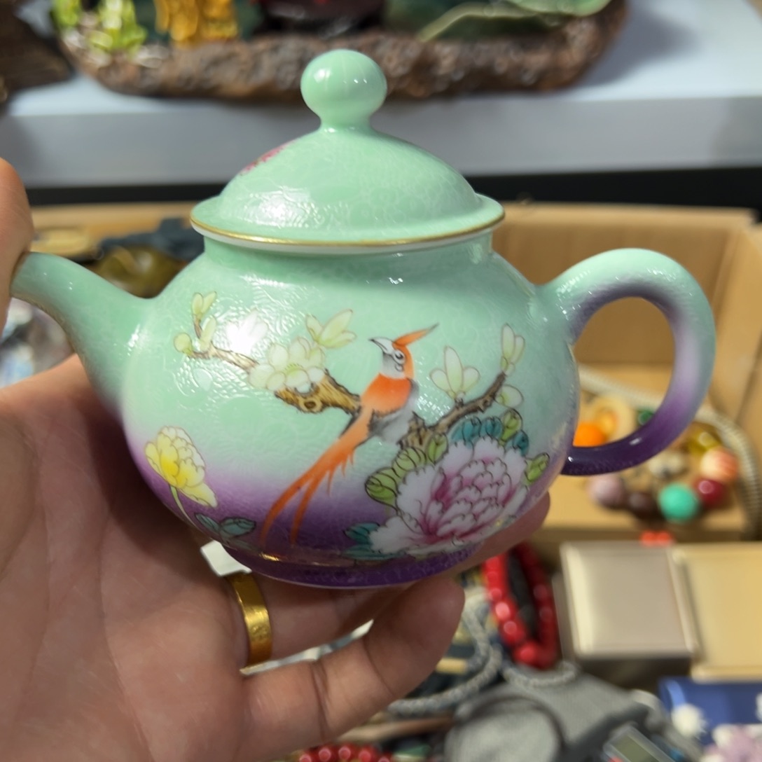 紫砂茶叶盒放漏场，全都漏