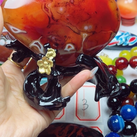 未镶嵌玛瑙/玉髓珠宝奇石福*