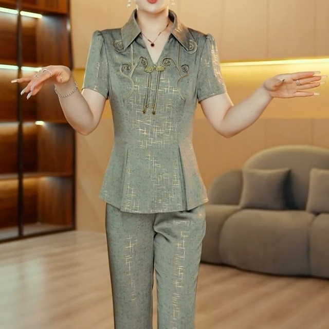 新中式国风两件套2025夏季新款修身显瘦遮肉薄款时尚轻奢套装女夏