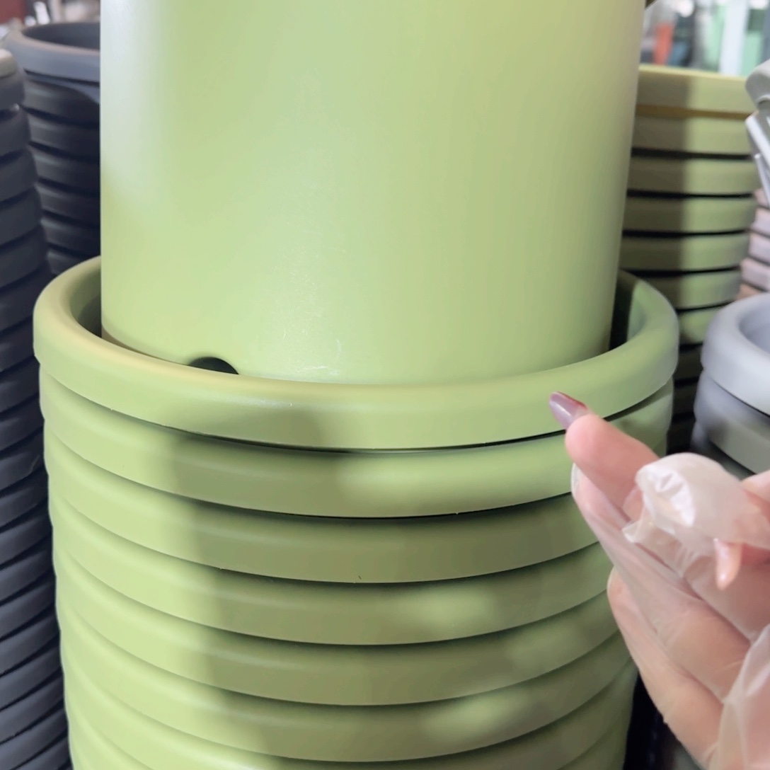 树脂四季盆5#无拖微瑕果绿6