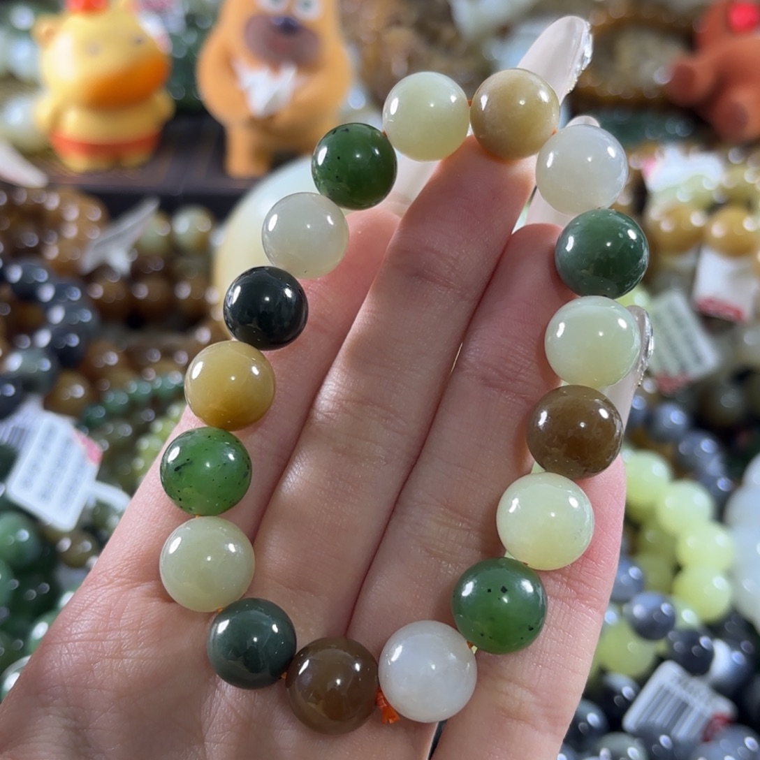 和田玉未镶嵌手链18