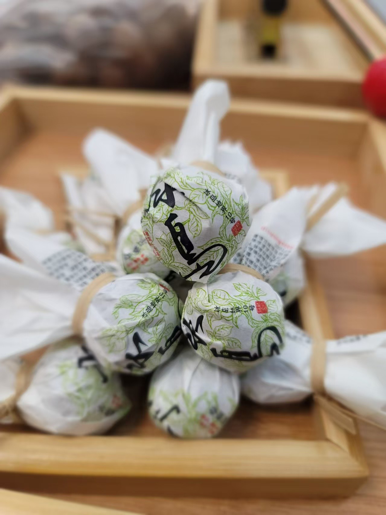 冰岛地界黄金叶古树春茶 普洱茶（生茶）龙珠5克