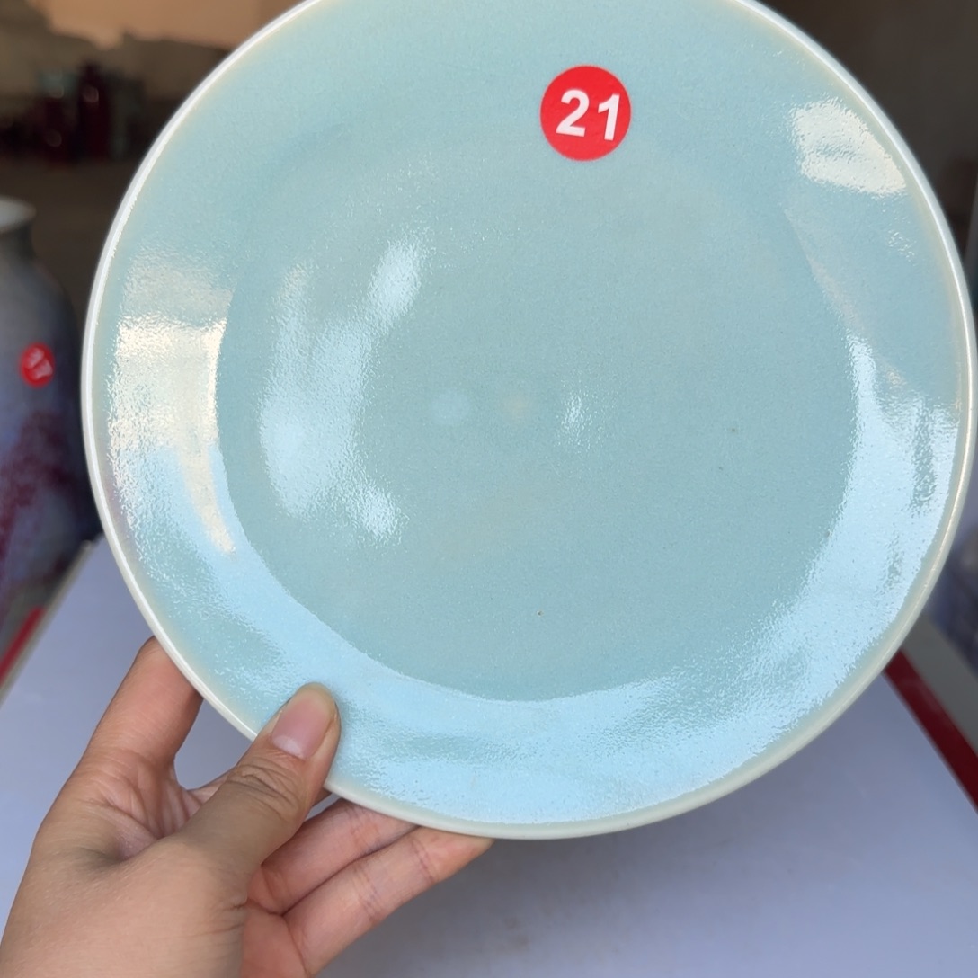 摆件陶郑家钧窑微瑕