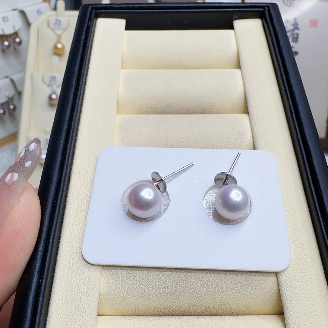 淡水珍珠耳饰银S925镶嵌潘*兰定制款不退不换