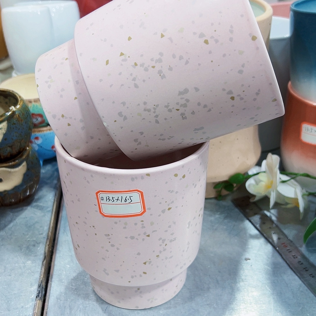 有孔，外贸尾单陶瓷花盆凑单10米包邮