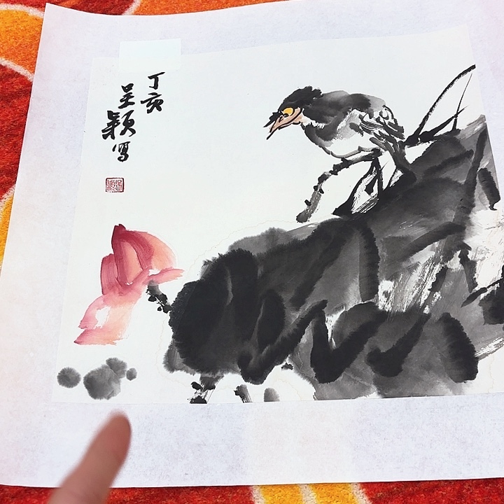 国画吴颖老先生、备案原作、去伪存真原作